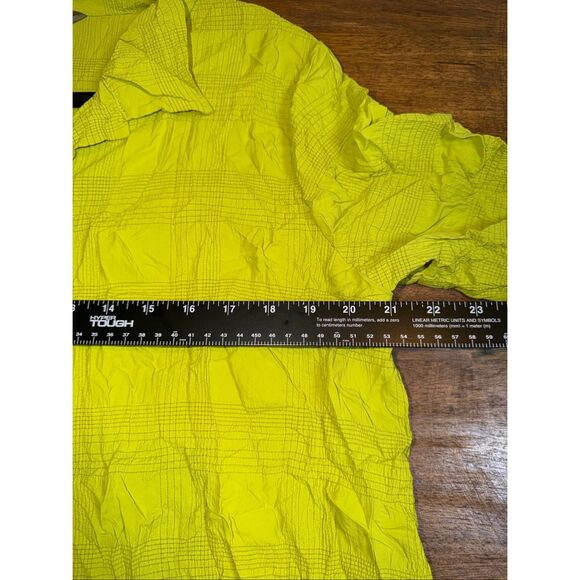 Chalet Et Ceci Yellow Green Tunic Button Up Shirt - Picture 7 of 8